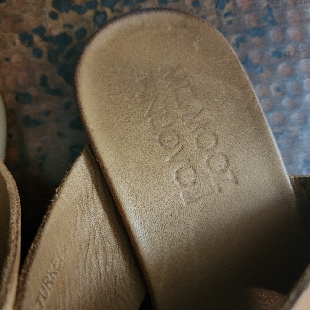 Miz Mooz Tan Leather Sandals - Picture 7 of 13